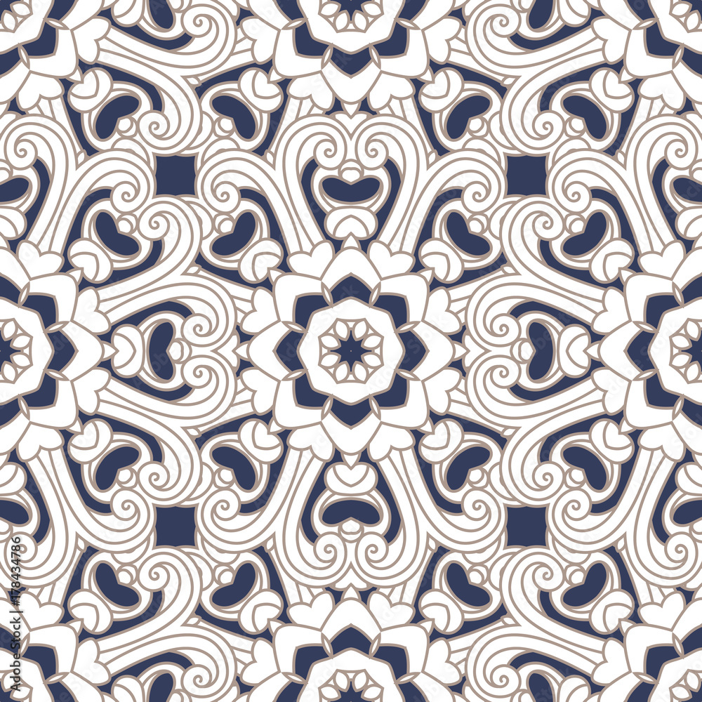 vintage seamless pattern. Vector monochrome background for textile, print, wallpapers, wrapping.