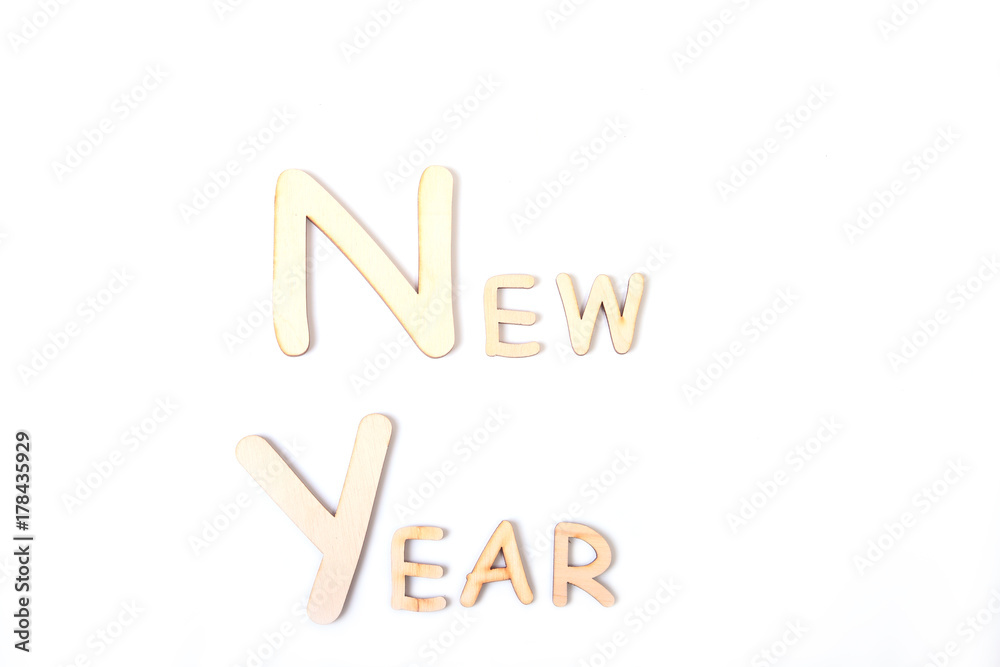 New year Holiday Greetings Card on white board table New year Holiday Greetings Card on white board table