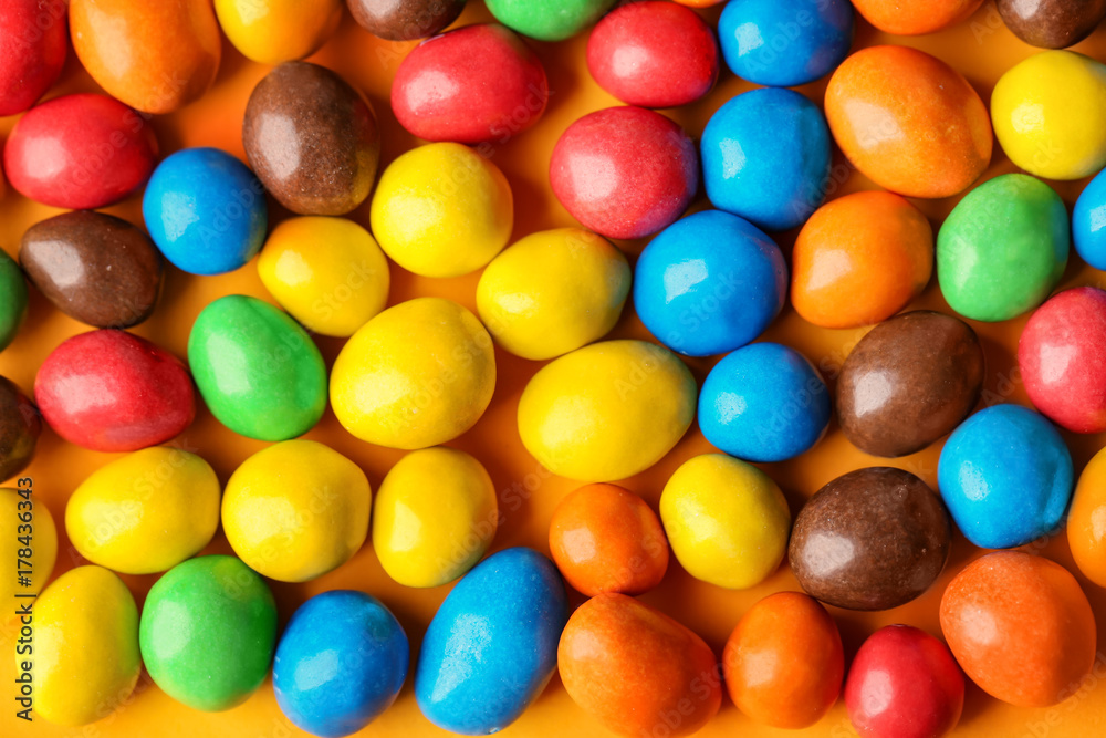 Colorful candies, closeup Colorful candies, closeup