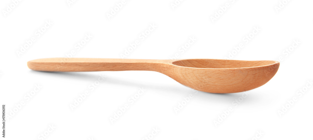 Wooden spoon on white background Wooden spoon on white background
