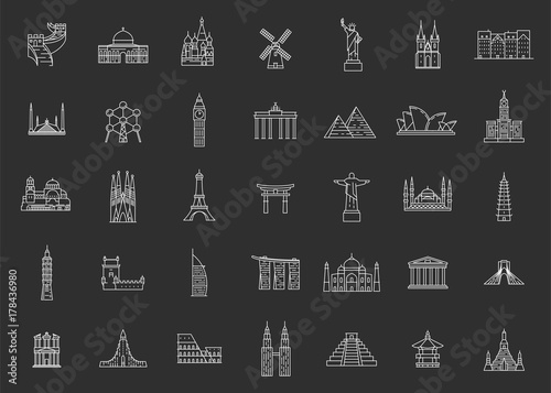 World famous landmarks.