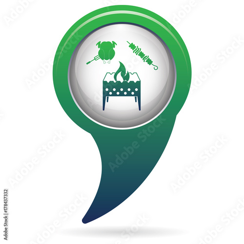 Brazier kebab and chicken icon