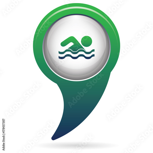 Swimming water sport icon