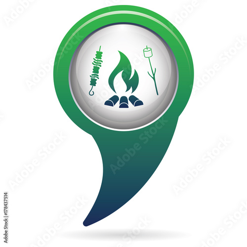 Grilled zephyr and  kebab icon