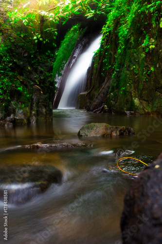 The landscape photo  beautiful waterfall in rainforest  kokedok waterfall in Saraburi  Thailand