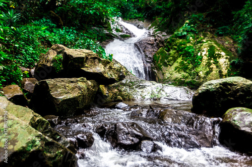 The landscape photo, beautiful waterfall in rainforest, kokedok waterfall in Saraburi, Thailand