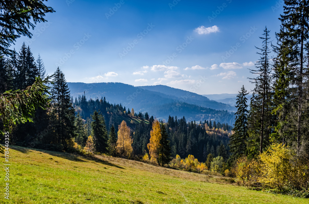 Ukrainian Carpathian Mountains in the autumn season Ukrainian Carpathian Mountains in the autumn season