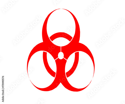 Rischio biologico, virus, inquinamento - cartellonistica rossa photo