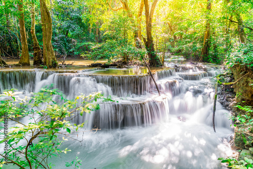 Fototapeta Naklejka Na Ścianę i Meble -  Huay Mae Kamin Waterfall at Kanchanaburi in Thailand