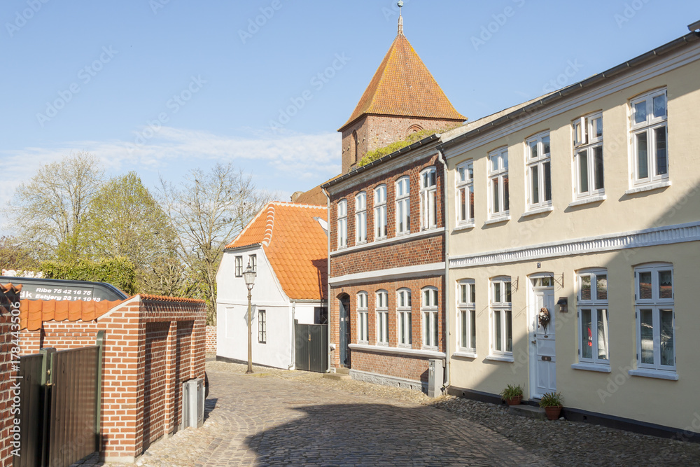 Old town of Ribe - Denmark.
