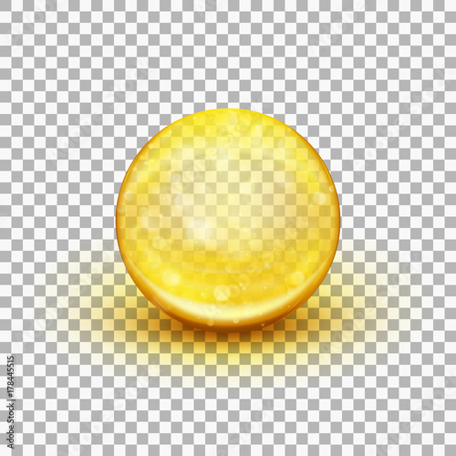 Transparent soft gel capsule. EPS 10