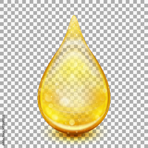 Golden oil droplets. EPS 10