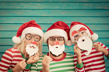 Happy family on Christmas eve