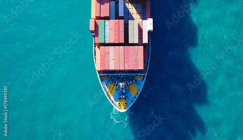 Ultra large container vessel (ULCV) at sea - Aerial image © STOCKSTUDIO