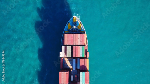 Ultra large container vessel (ULCV) at sea - Aerial image © STOCKSTUDIO