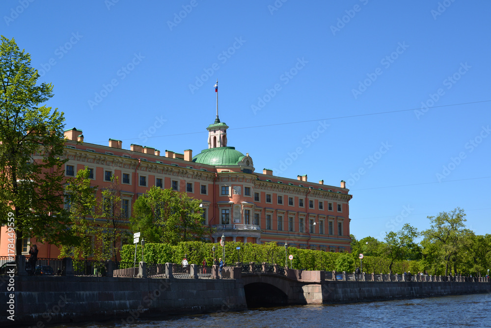 Mikhailovsky Castle was built in 18th century, St. Petersburg, Russia
