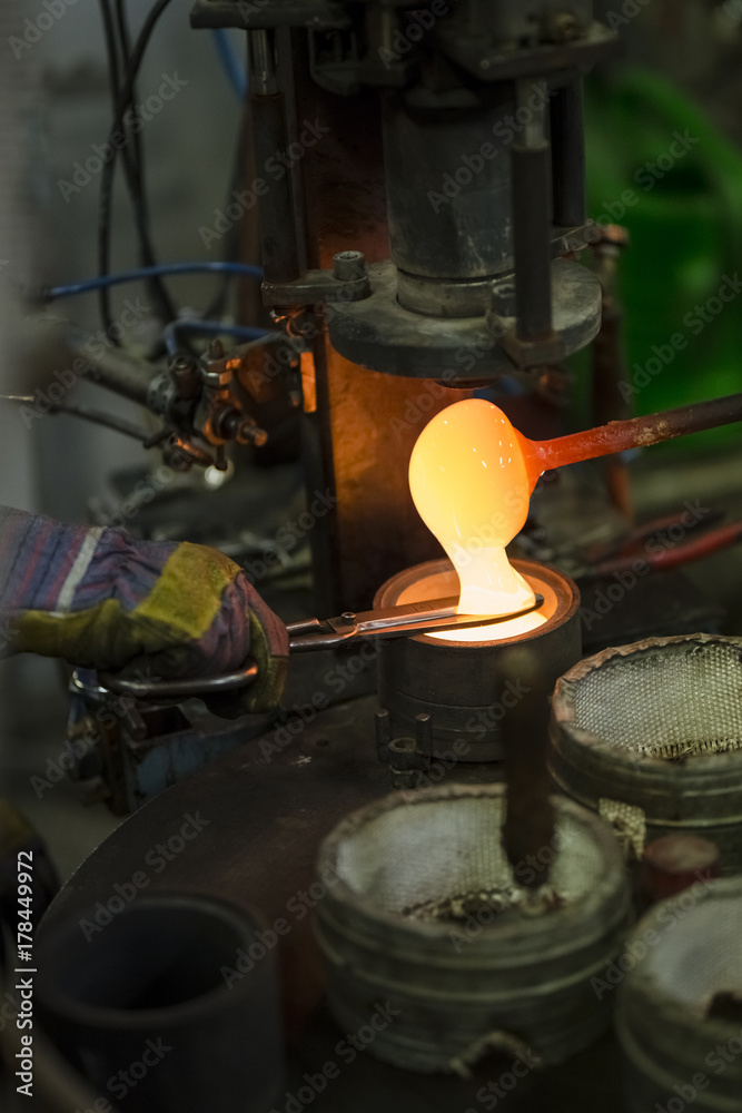 Melted glass Melted glass