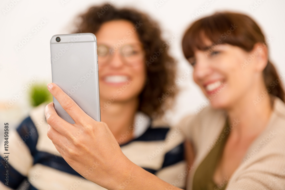 Best friends making a selfie