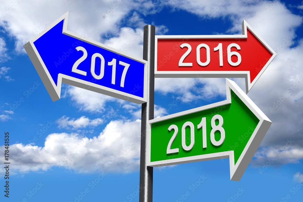 Obraz premium 2018 New Year illustration