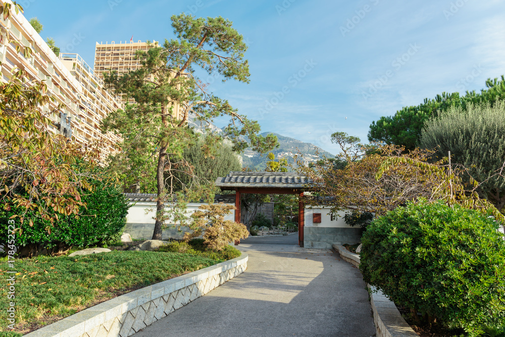 Japanese garden in Monte Carlo, Monaco Japanese garden in Monte Carlo, Monaco