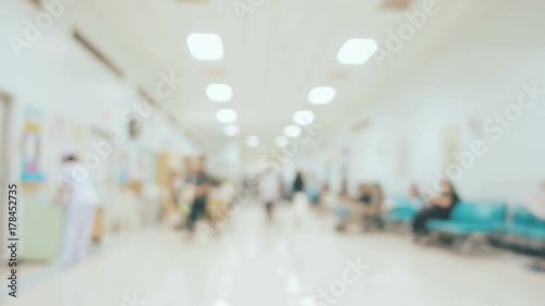 The scene of movement in the hospital examination room