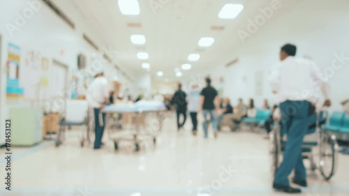 The scene of movement in the hospital examination room