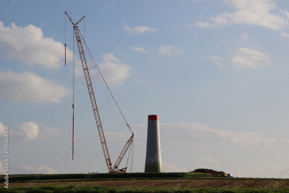 Windkraftrad Bau 