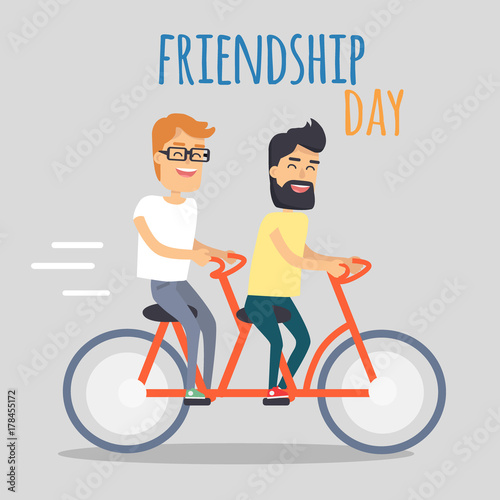Friends Celebrating Friendship Day Vector Concept