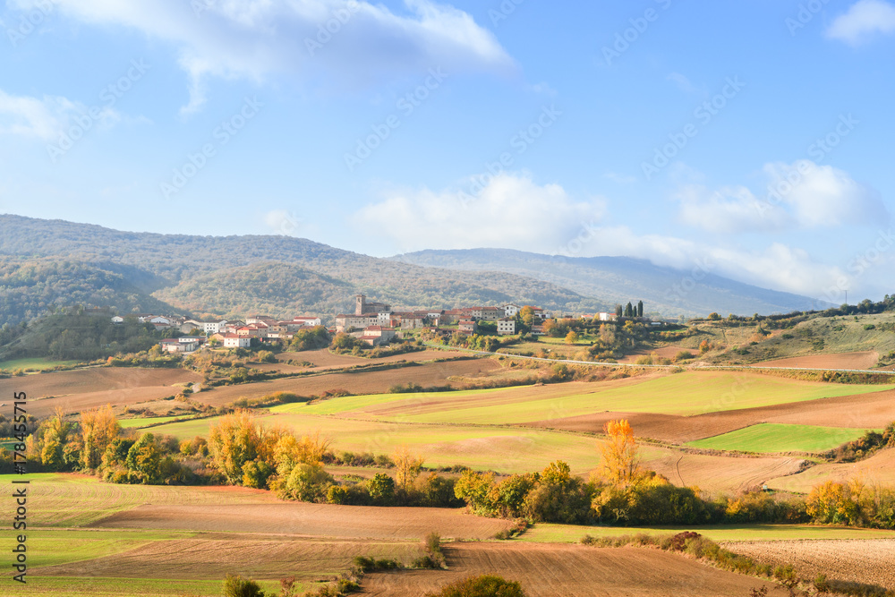 spanish field landscape at autumn season
