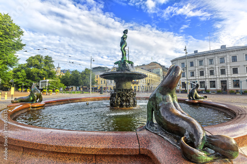 Havis Amanda  fountain at the Trade square, Helsinki, Finland. photo