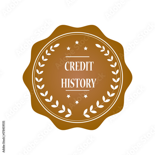 Credit history stamp illustration