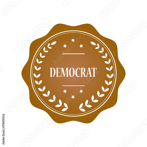 Democrat stamp illustration