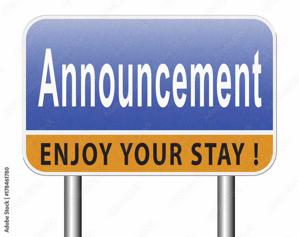Announcement Announcement