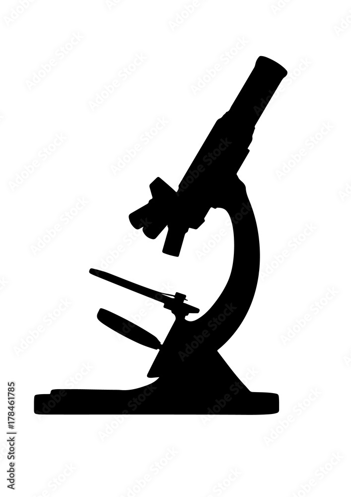 medical microscope silhouette vector medical microscope silhouette vector