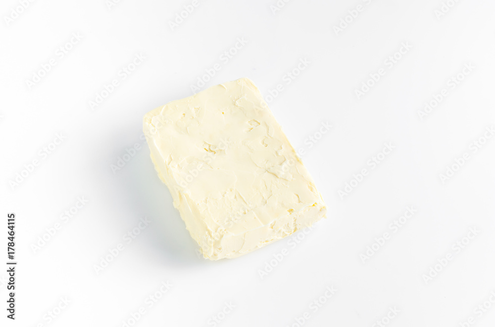 A piece of butter on white