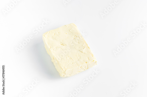 A piece of butter on white