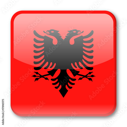 Albania Flag Vector Square Icon