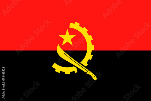 Angola Flag Vector Flat Icon