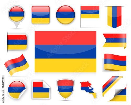 Armenia Flag Vector Set