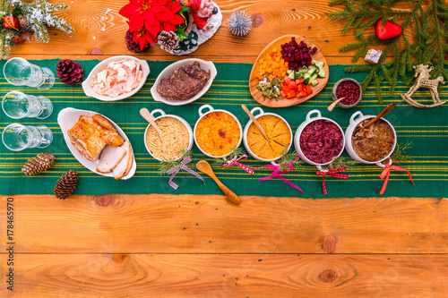 Foto Finnish traditional Christmas table