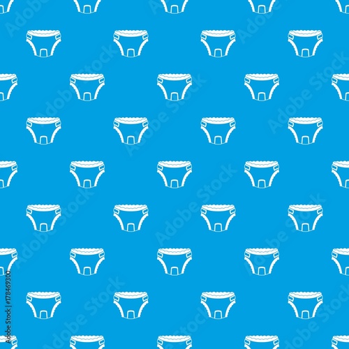 Baby diaper pattern seamless blue