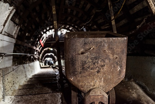 Transport wagon in underground coal mine