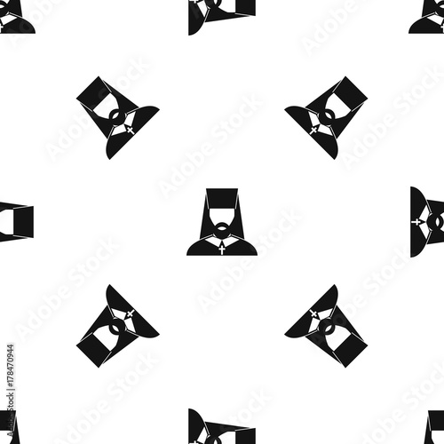 Orthodox priest pattern seamless black