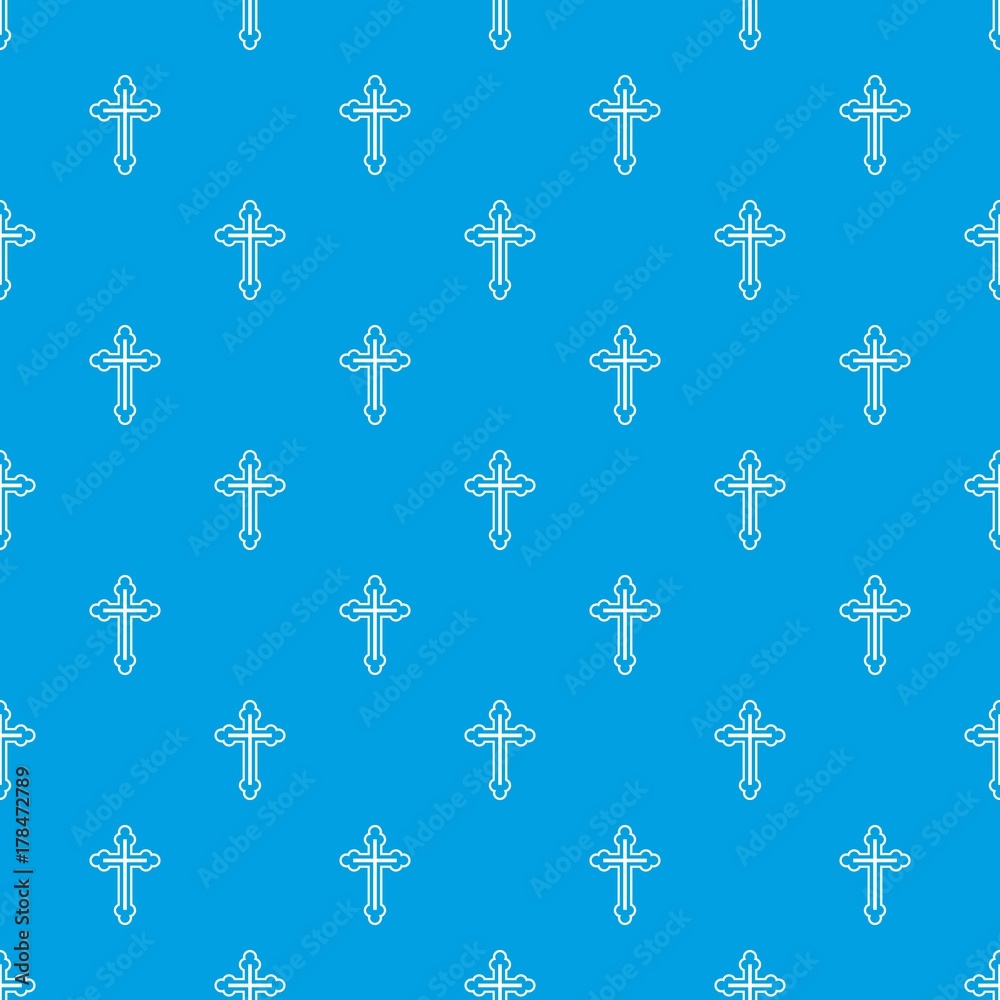Crucifix pattern seamless blue Crucifix pattern seamless blue