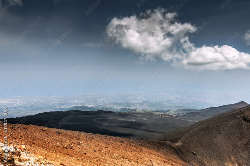 Fototapeta premium Vista dall'Etna