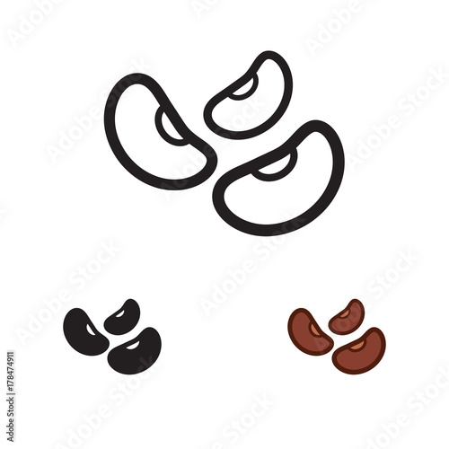 Beans icon. Vector. 