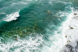Top view on sea waves