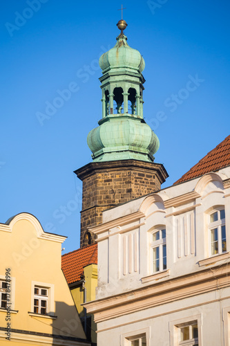 Tower of St. Erasmus and Pancras` church in Jelenia Gora, Poland