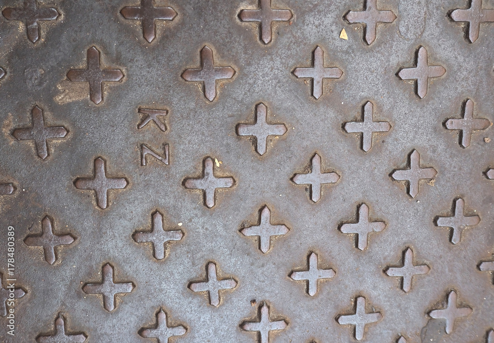 Metal floor texture background, pattern