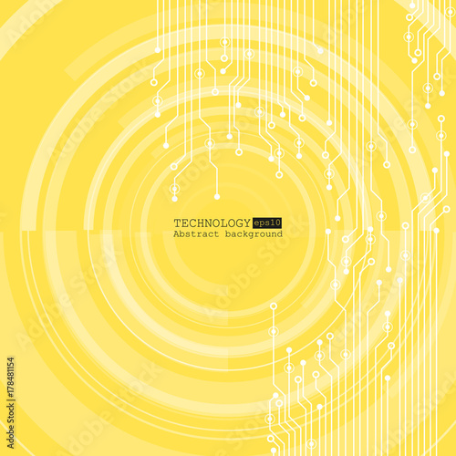 Vector circuit board illustration. Abstract technology photo